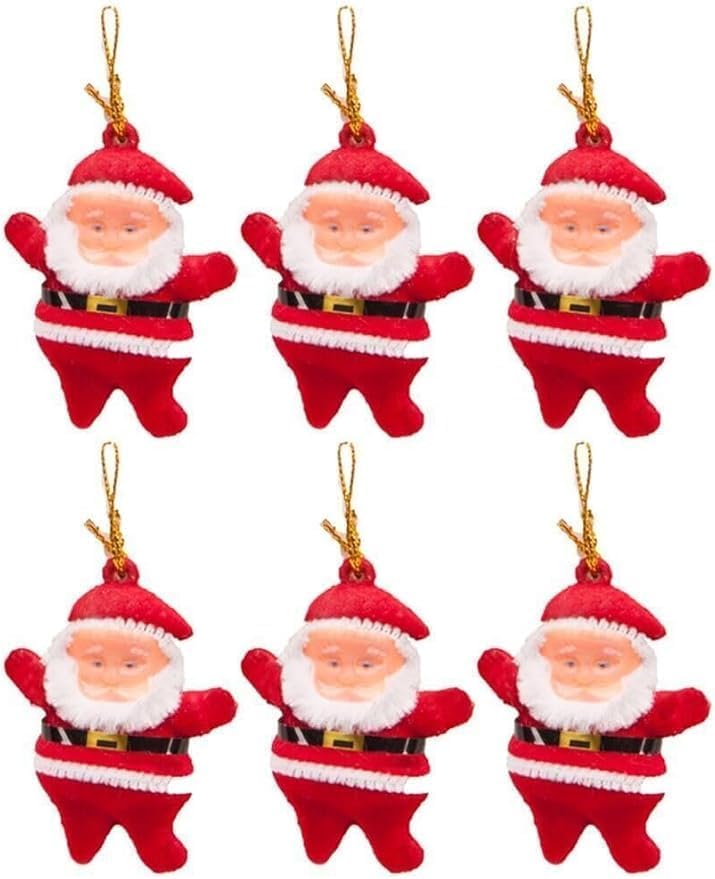Waldern Yılbaşı Çam Ağacı Süsü Noel Baba 6'lı 6,5cm