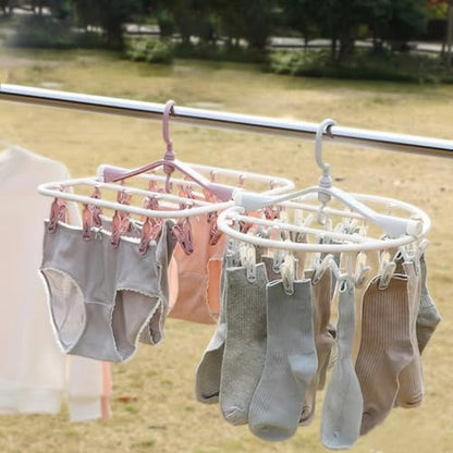 20 Mandallı Çamaşır Kurutma Askılığı, Katlanır, Portatif,