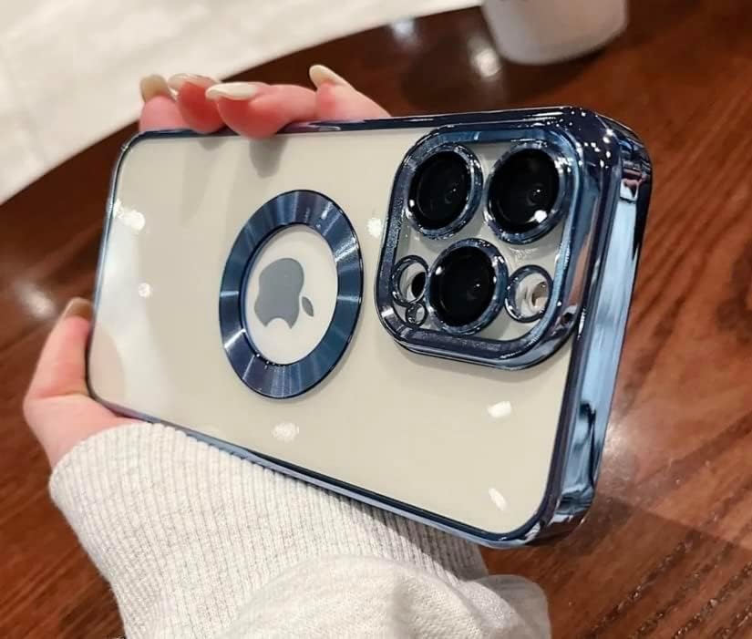 Tia aks iPhone 14 pro uyumlu lens korumalı lazer kılıf mavi