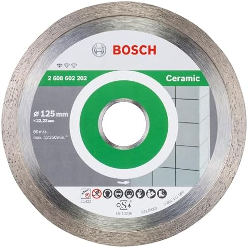 Standard Seri Seramik İçin Elmas Kesme Diski 125 mm, Gri