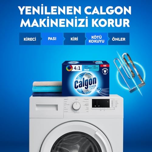 4'ü 1 Arada Çamaşır Makinesi Kir, Kireç ve Koku Önleyici Tablet (1x 40 Tablet)