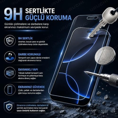 Cam Ekran Koruyucu HD Görüntü Tamperli Cam, Darbeye Dayanıklı Dinamik Çerçeve Uyumlu, Kılıf Dostu(Çerçeve yok) (IPHONECLEARGLASS, S24 / S25)