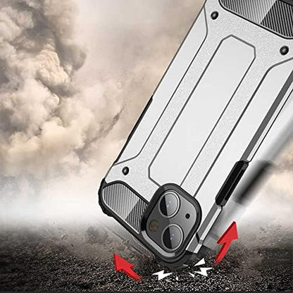 Apple iPhone 13 Mini ile Uyumlu Kılıf Çİft Katman Koruyucu Crash Military Tank Kılıf - Kırmızı