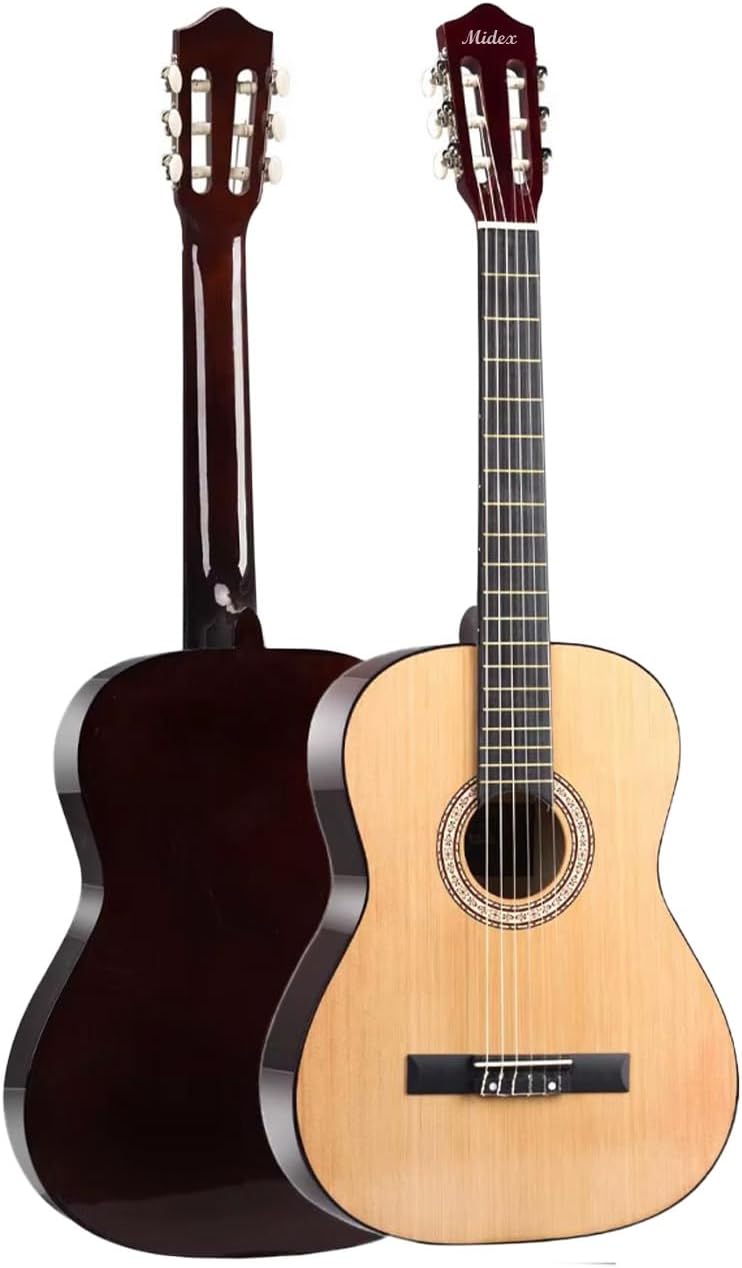 Midex CG-270NT Doğal Renk Klasik Gitar 4/4 Yetişkin Boy Sap Ayarlı Full Set