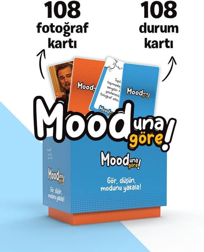 Desmond Mooduna Göre Komik Mood Oyunu, Arkadaş ve Aile İçin Kutu Oyunu, Kart Oyunu, 216 Kart