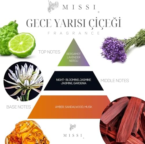 Üfleme Cam Ahşap Fitilli Geceyarısı Çiçeği Kokulu Vegan Mum (140 gr)