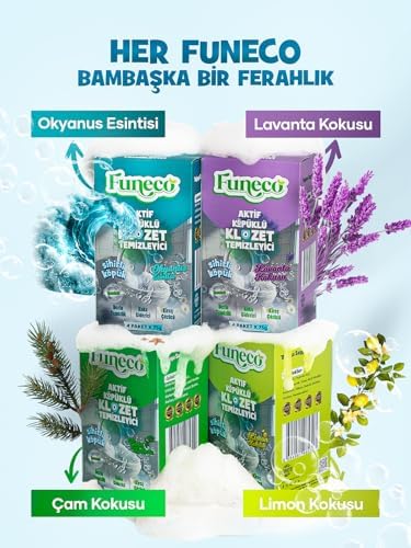 Klozet Tuvalet WC Temizleyici, 1 Kutuda 4 Paket (300g), Aktif Köpüklü, Doğa Dostu, Limon