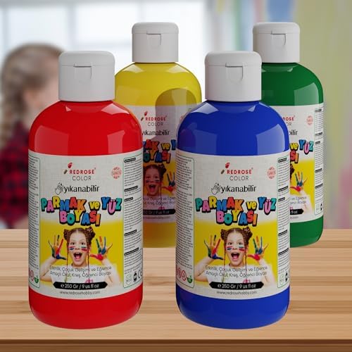 Ana Renkler Parmak Boyası 4'lü Set 4x250 gr