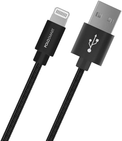 Polosmart PSM07 1 Metre Siyah Lightning (IOS) Hızlı Şarj Kablosu Siyah