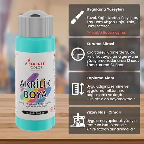 Turkuaz Akrilik Boya 60 ml