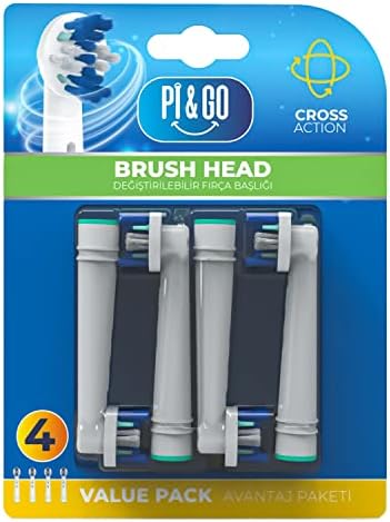 Pi&Go Oral B Şarjlı Diş Fırçası Uyumlu Yedek Başlık - Elektrikli Diş Fırçası Yedek Başlığı, 4 Adet