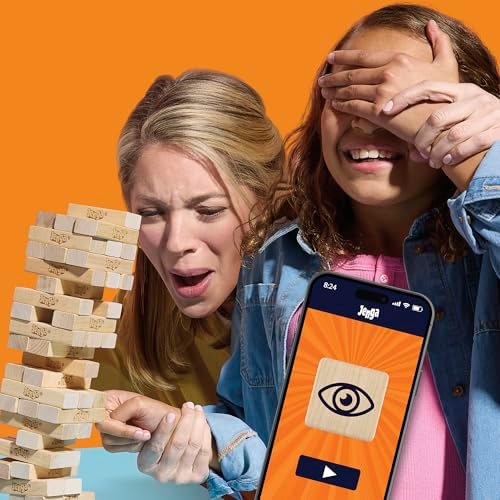 Hasbro Resmi Jenga Oyunu (2025) | Ücretsiz Web Uygulaması ile Daha Fazla Oyun Seçeneği (Zorunlu Değildir) | Ahşap Blok Denge ve Kule Dizme Oyunu | 6 Yaş ve Üzeri | 1+ Oyuncu