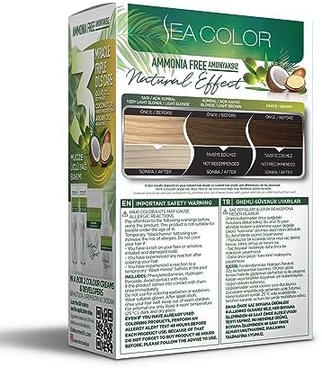 Amonyaksız, Vegan, Doğal, Besleyici Kalıcı Saç Boyası%100 Beyaz Kapama (1 PAKET 2 x 50 ml Boya & OKSİDAN) (Platin Sarısı 0.1)