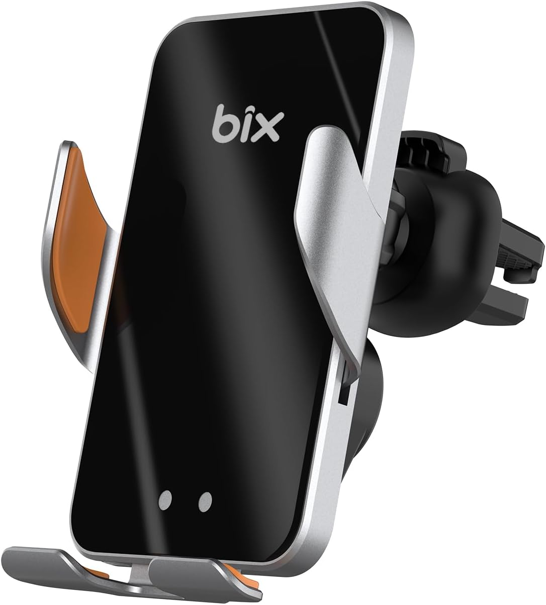 Bix BXCH9 MagSafe 15W Kablosuz Hızlı Şarj Destekli Ultra İnce Metal Gövdeli 360 Derece Ayarlanabilen Araç içi Telefon Tutucu Gri