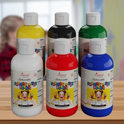 Ana Renkler Parmak Boyası 6'lı Set 6x250gr