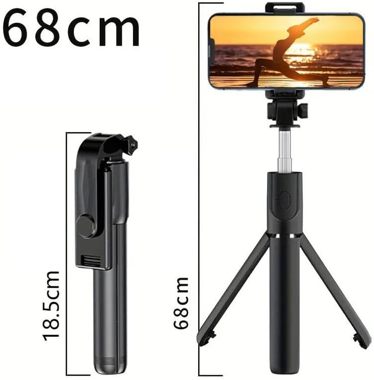 Ga66 3in1 Bluetooth Selfie Çubuğu Tripod Canlı Yayın Standı Telefon Tutucu Katlanabilir Genişletilebilir Deklanşörlü Monopod