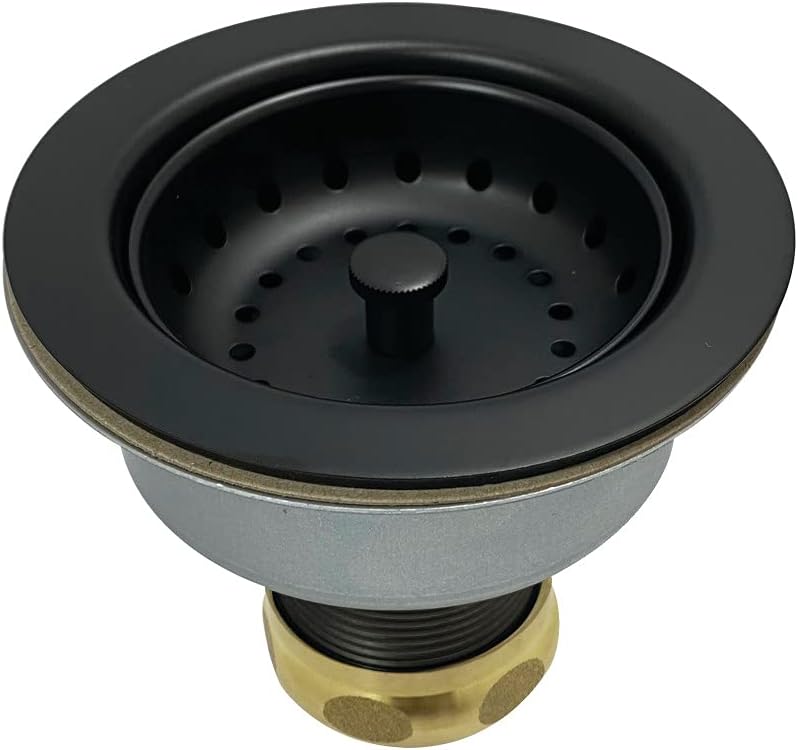 Brass K112MB Tacoma Mutfak Lavabo Sepeti Süzgeç, Mat Siyah 4,44 x 4,44 x 3,81