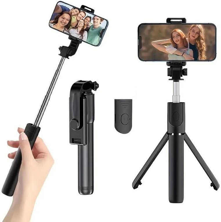 Ga66 3in1 Bluetooth Selfie Çubuğu Tripod Canlı Yayın Standı Telefon Tutucu Katlanabilir Genişletilebilir Deklanşörlü Monopod
