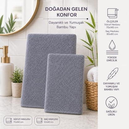 Bambu Takım, Saç ve Vücut Havlusu