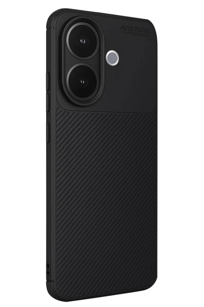 Vivo V60 Lite Auto Focus Karbon Kapak - Siyah