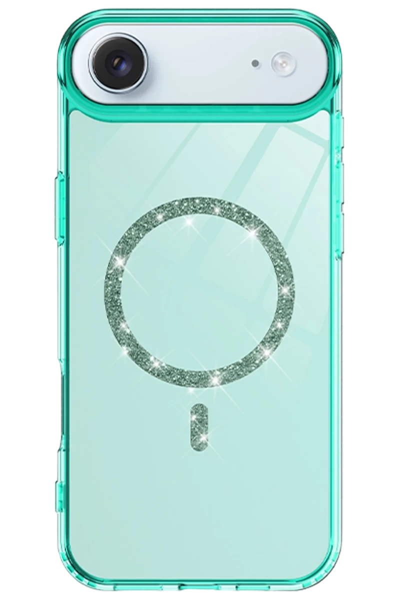 Apple iPhone 17 Air Live Diamond Magsafe Kapak - Yeşil