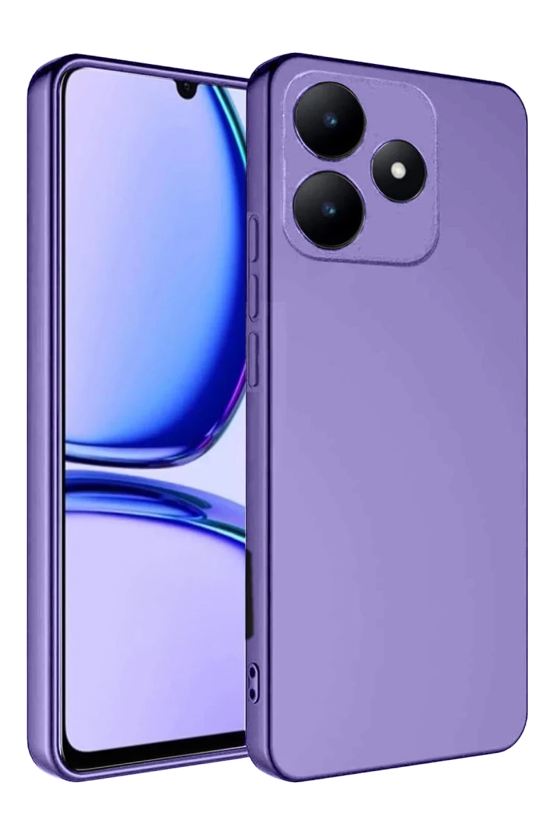 Realme C61 Kılıf First Silikon - Lila