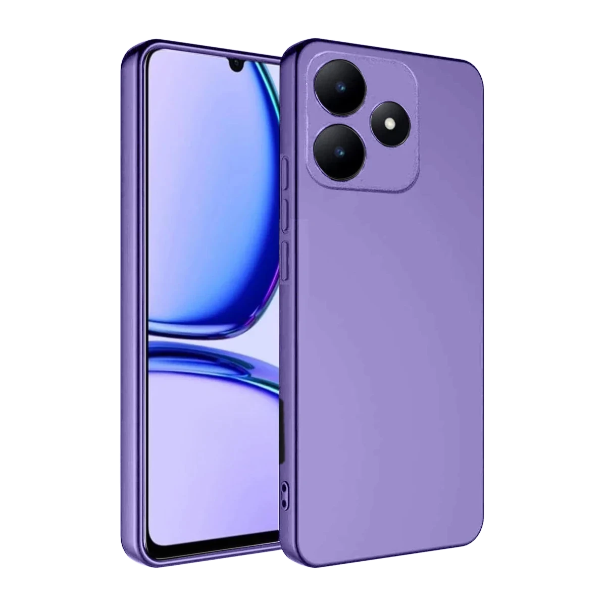Realme C61 Kılıf First Silikon - Lila