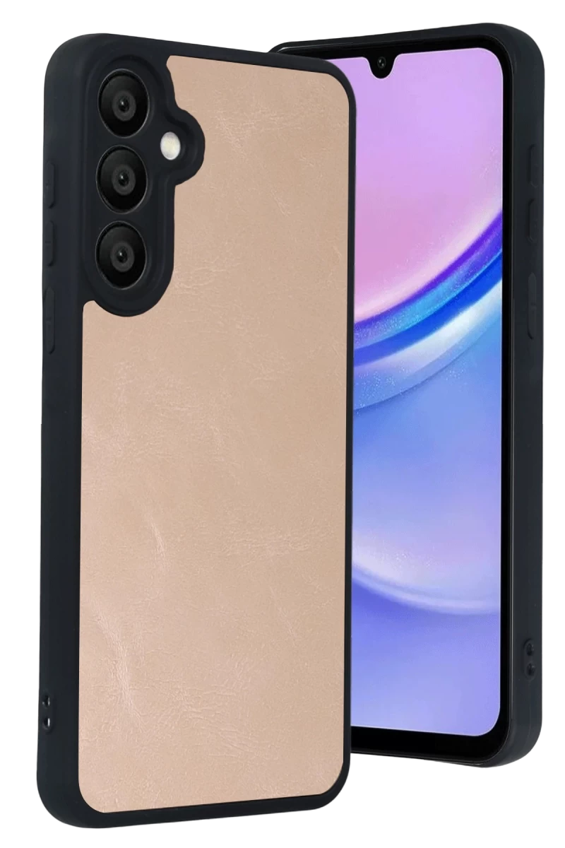 Samsung Galaxy A37 5G Aras Deri Kapak - Pudra