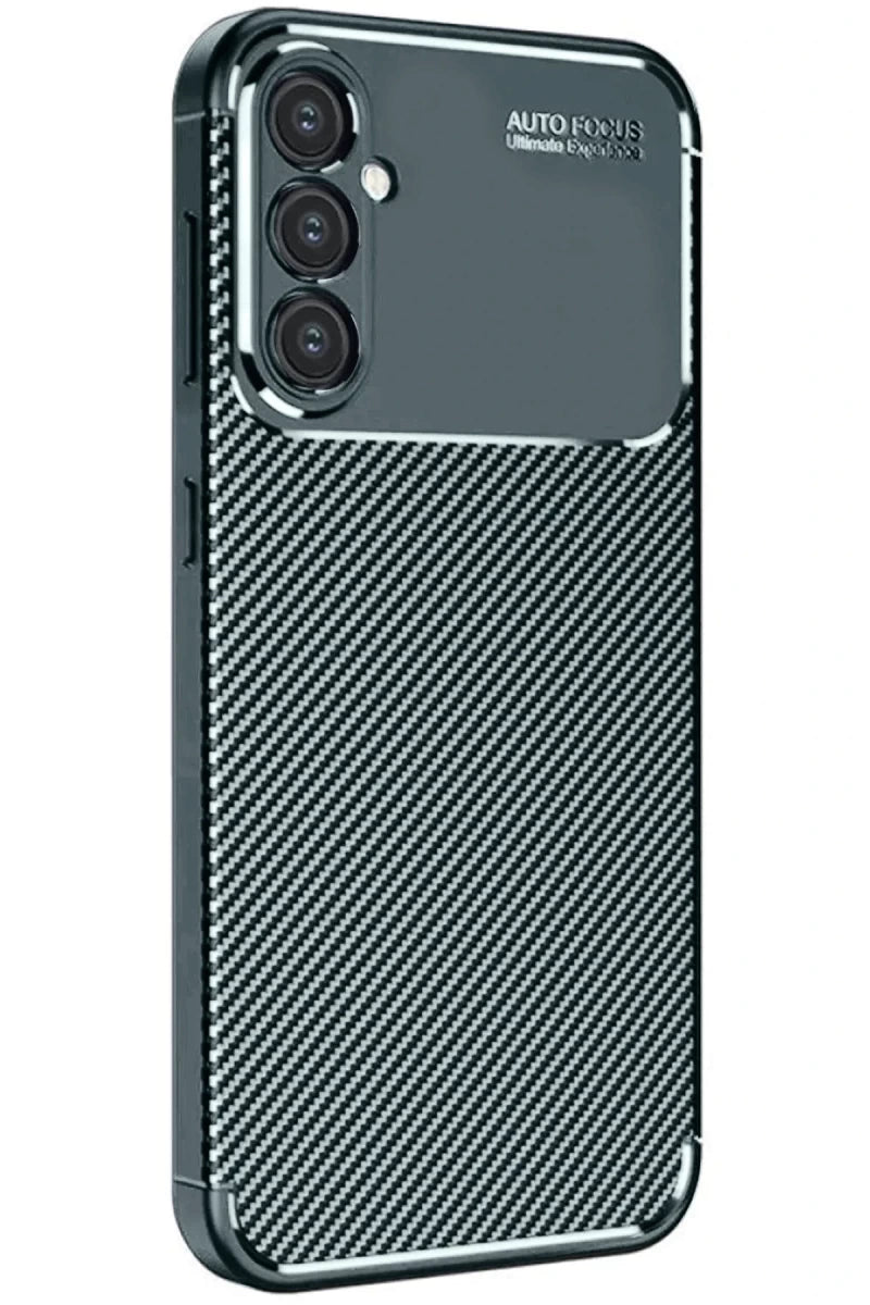 Samsung Galaxy A16 5G Kılıf Auto Focus Karbon Kapak - Koyu Yeşil