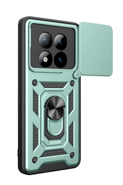 Xiaomi Redmi Note 15 Pro 5G Pars Lens Yüzüklü Silikon - Yeşil