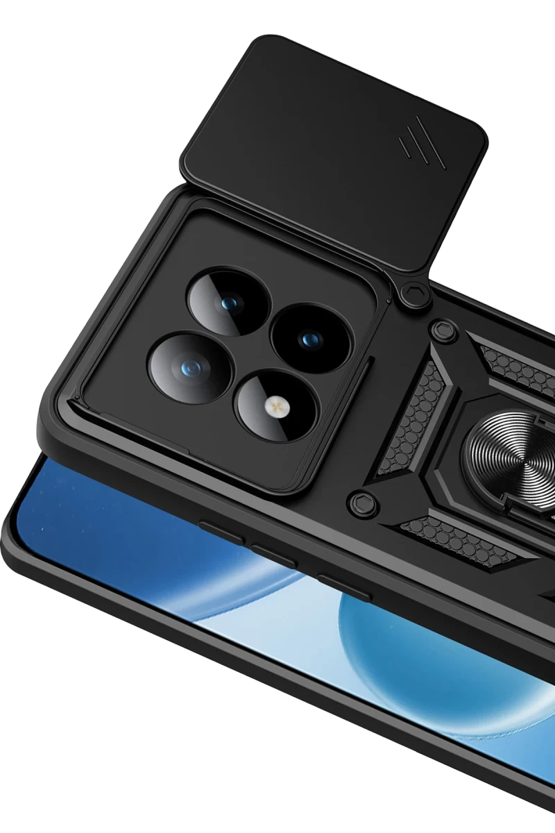 Xiaomi Redmi Note 15 Pro Plus 5G Pars Lens Yüzüklü Silikon - Siyah
