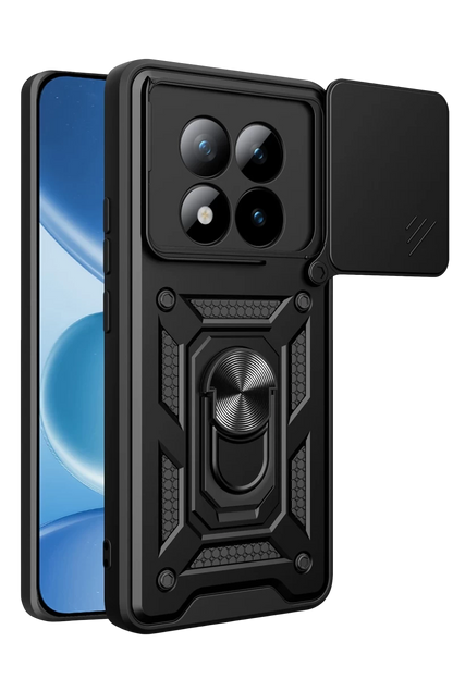 Xiaomi Redmi Note 15 Pro Plus 5G Pars Lens Yüzüklü Silikon - Siyah