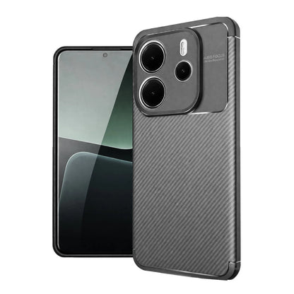 Xiaomi Redmi Note 14 4G Kılıf Auto Focus Karbon Kapak - Gri
