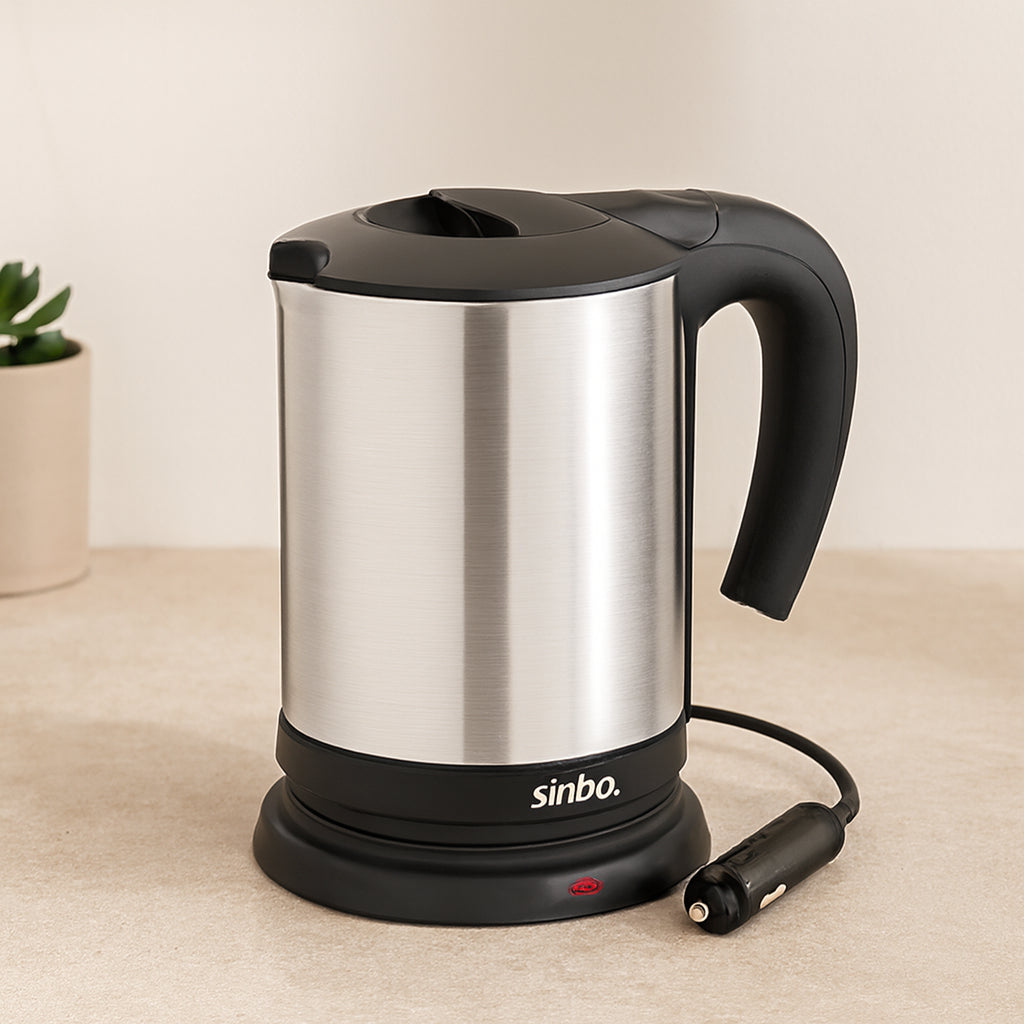 12V Araç İçi Paslanmaz Çelik Su Isıtıcı (0.8L, 120W)