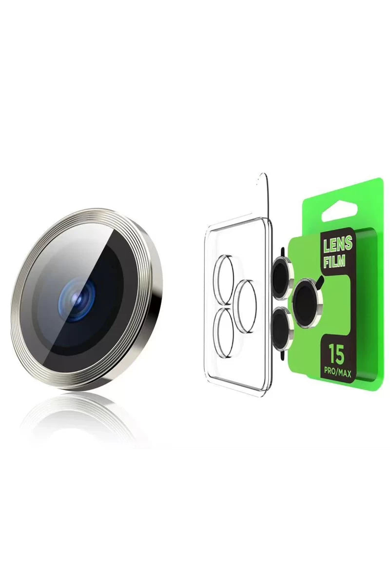 Apple iPhone 15 Raze Metal Kamera Lens - Pembe