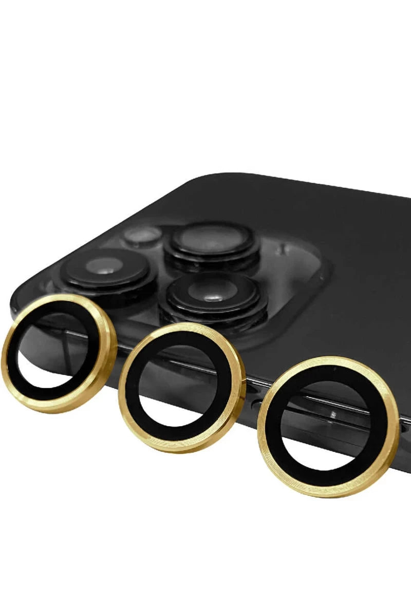 Apple iPhone 13 Pro Max Raze Metal Kamera Lens - Gold