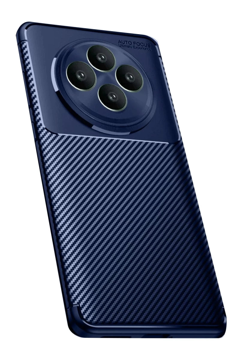 Oppo Reno 11 FS Kılıf Auto Focus Karbon Kapak - Lacivert