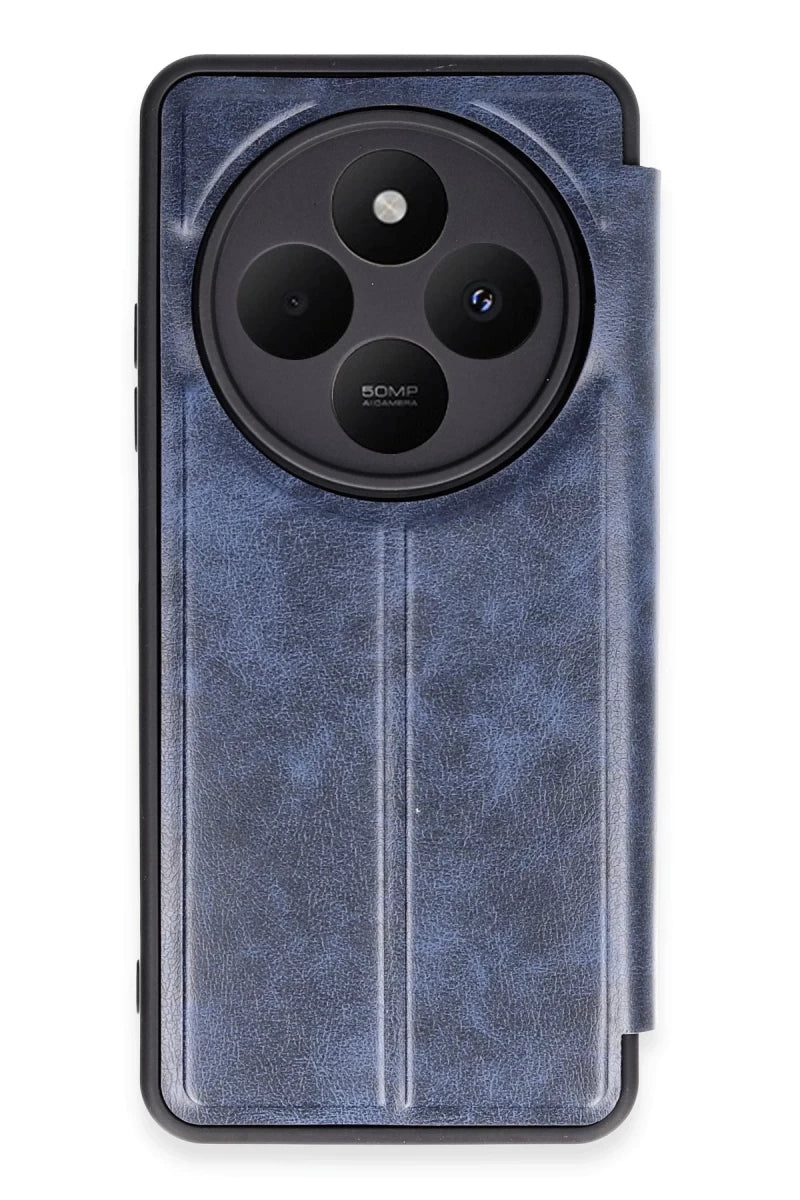 Xiaomi Redmi 14C Kılıf Flip Cover - Lacivert