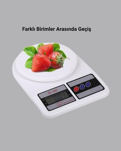 Hassas Dijital Mutfak Tartısı – 1g Doğruluk, LCD Ekran, Otomatik Kapanma