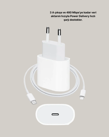 Yeni Nesil 20W USB-C Hızlı Şarj Cihazı iOS Tam Uyumlu