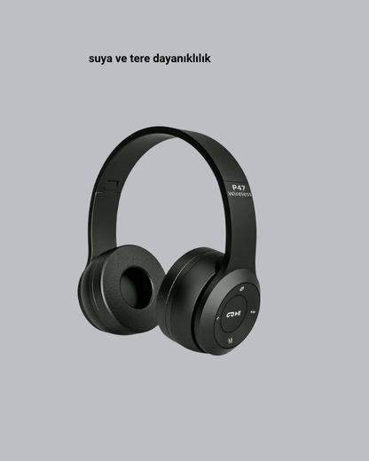 Suya ve Tere Dayanıklı Bluetooth Kulaklık – Şık, Ergonomik ve Dayanıklı