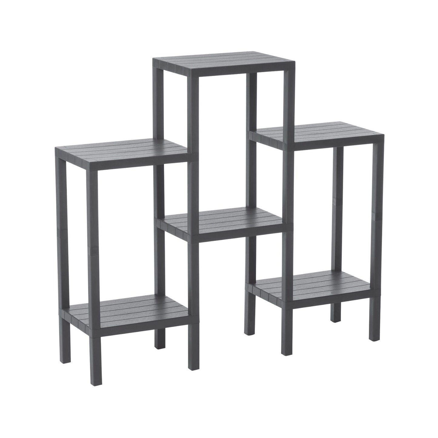 6 RAFLI - GRİ MODÜLER ÜNİTE PLASTİK 108x100x29 cm (5643)