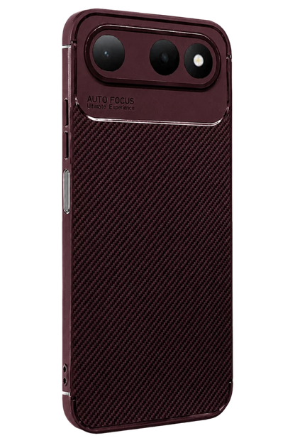 Tecno Spark 50 5G Auto Focus Karbon Kapak - Bordo