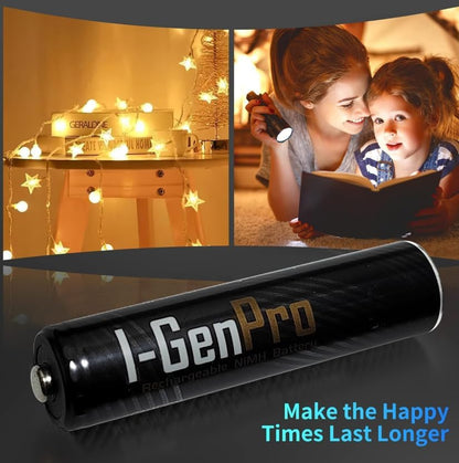 I-Gen Pro P101 2 Adet AA 2950 mAh Şarj Edilebilir Kalem Pil 1.2V Ni-MH Şarjlı Pil