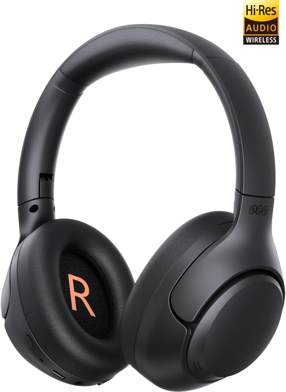 QCY H3 Hybrid ANC Hi-Res Bluetooth 5.4 Kafaüstü Kablosuz Kulaklık Çift Cihaz Desteği Siyah