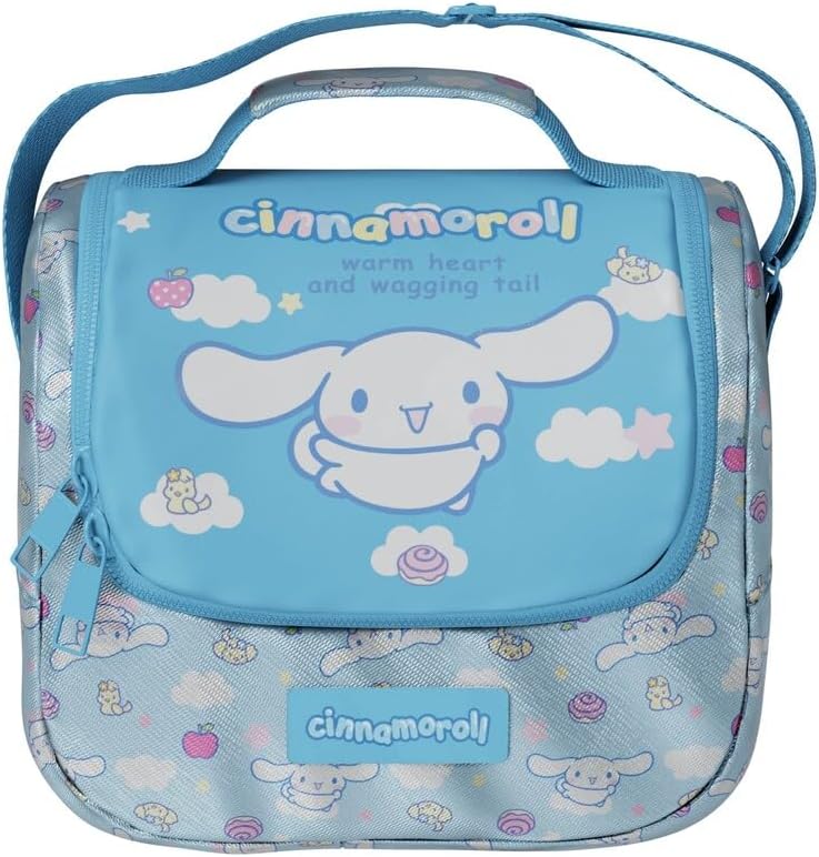 Cinnamoroll Desenli Mavi Beslenme Çantası, Unisex, Tek Ebat