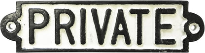 Kreatif Kraft 83516 'Private' Cast Iron Sign