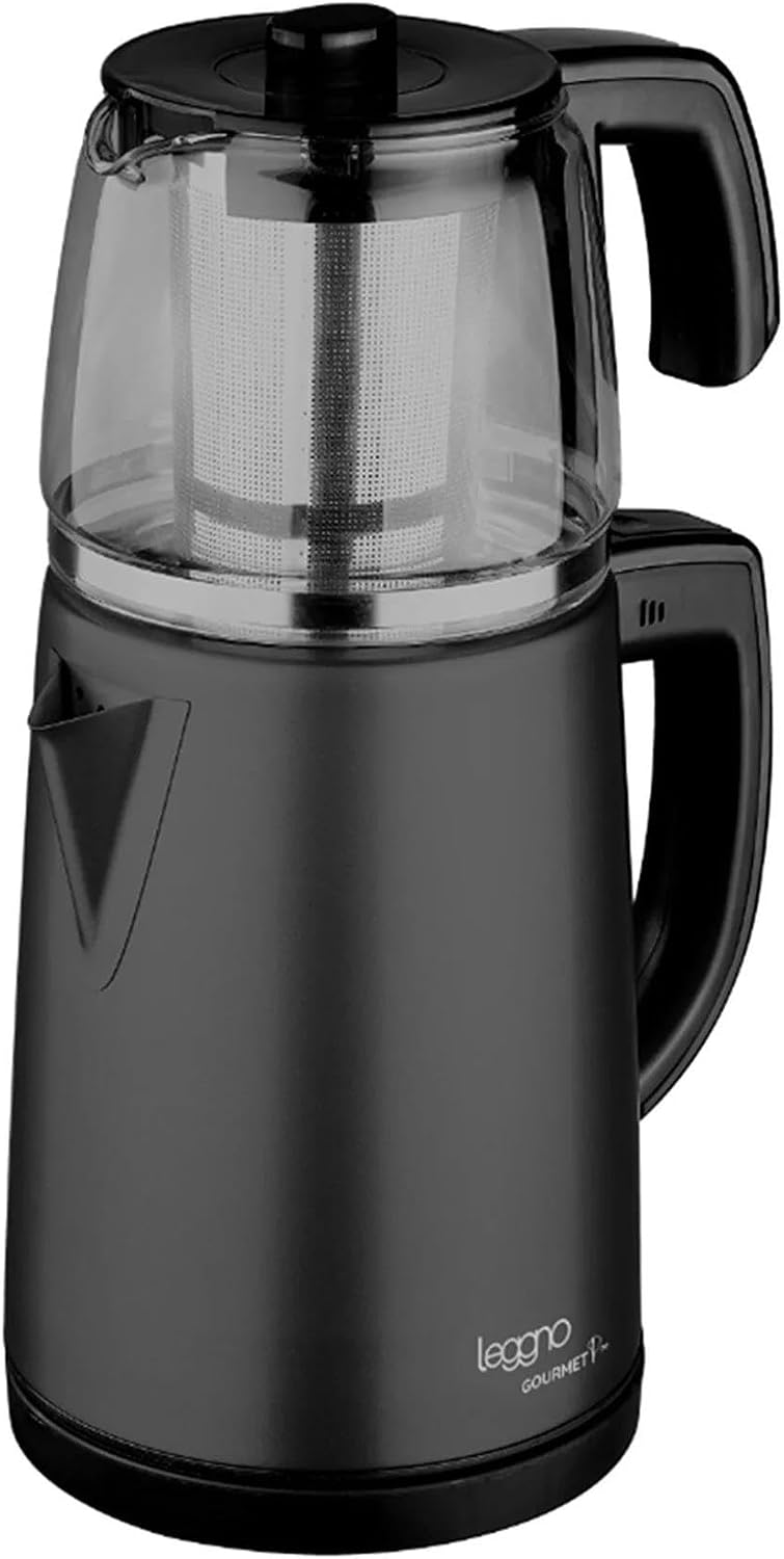 Leggno GRM102GTM Gourmet Pro Cam Demlikli Çay Makinesi Siyah