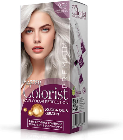 Premıum Yarı Kit Set Saç Boyası 0.02 Silver