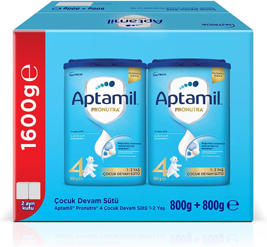 Aptamil 4 Prebiyotikli Çocuk Devam Sütü 800 x 2 Adet 1600 Gr